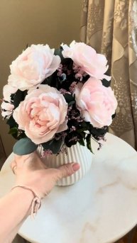 🌹Стабилизированные пионовидные розы в вазе🌹 #rose