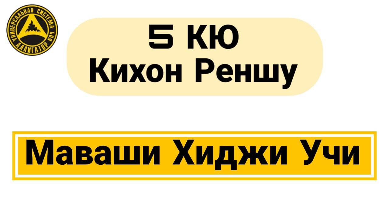 5 Кю Кихон Реншу: Маваши Хиджи Учи