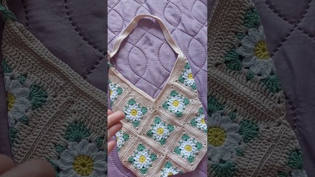 Авоська крючком из квадратных мотивов. Для вдохновения