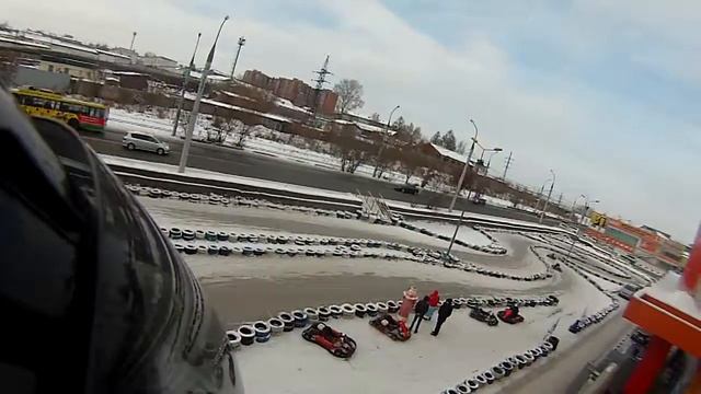 Картинг Иркутск 24.12.16. Гонка Деда Мороза Отбор пара 3 заезд 3