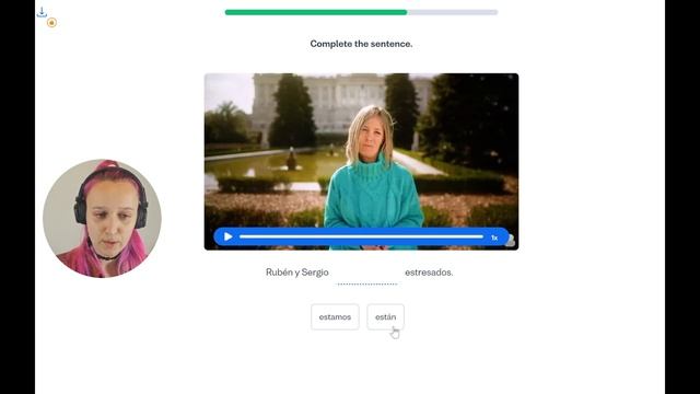 Busuu 11 - глагол быть (estar) в множественном числе (испански