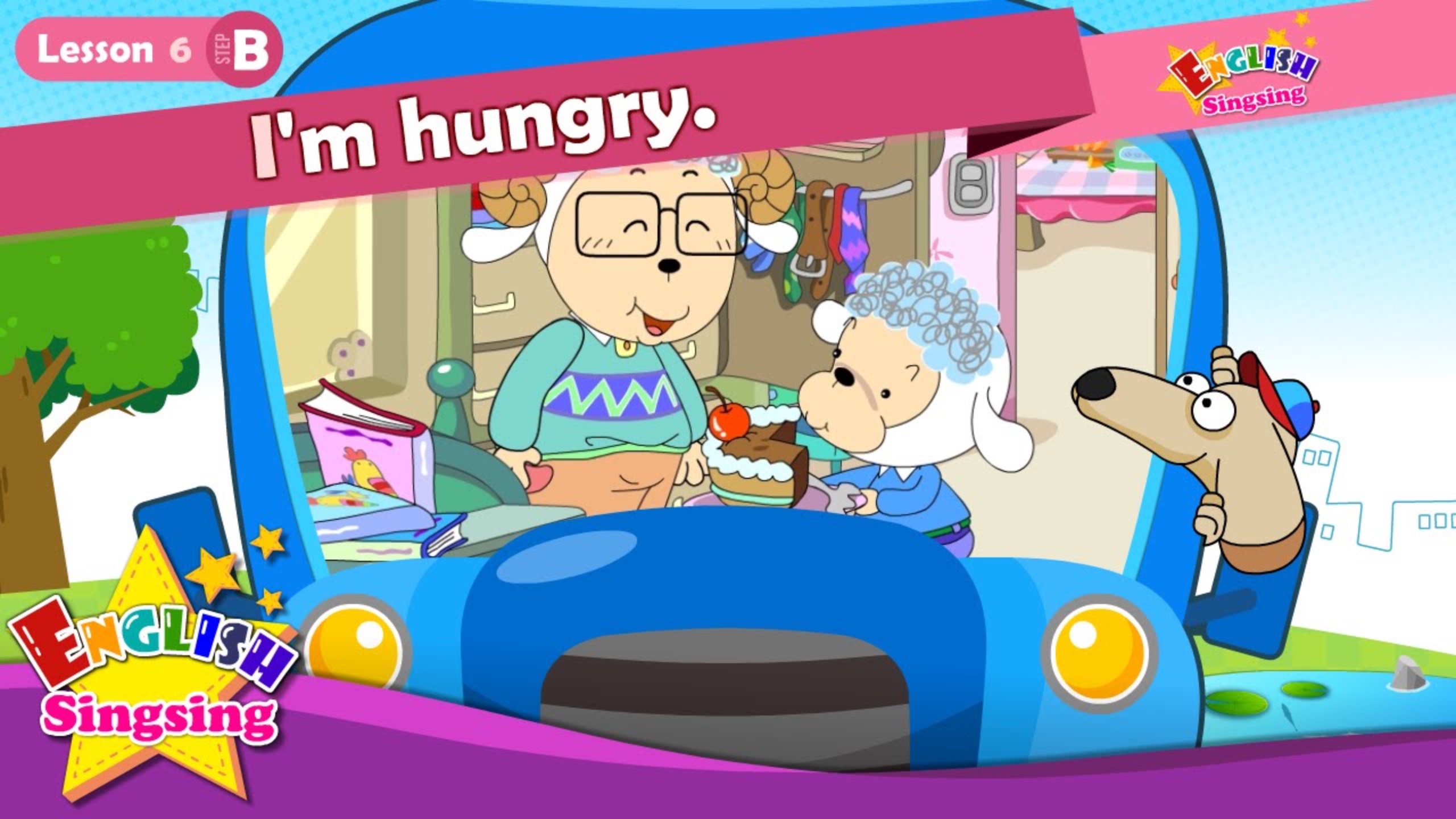 АНГЛИЙСКИЙ ЯЗЫК ДЛЯ ДЕТЕЙ | Lesson 6 (B) I'm hungry - Have some cake - At the table - Cartoon Story