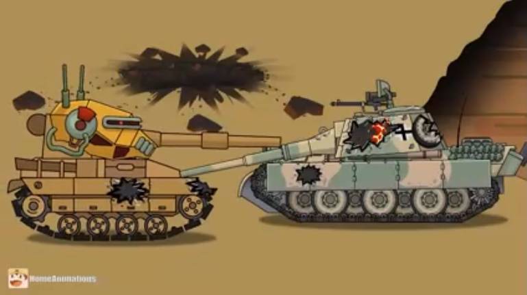 HomeAnimations – Мультики про танки  Вторжение авангарда - Даже монстры бегут с поля боя !