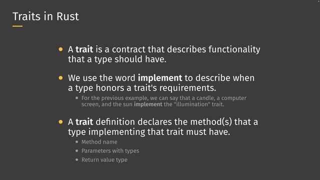 18.001. Intro to Traits