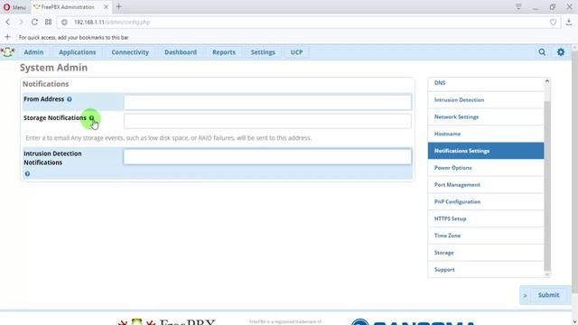 [SW.BAND] 15. Настройка электронной почты для предупреждений и уведомлений FPBX.