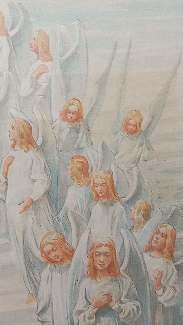 Видение Иаковом лестницы. Хромолитография издательства товарищества Сытина