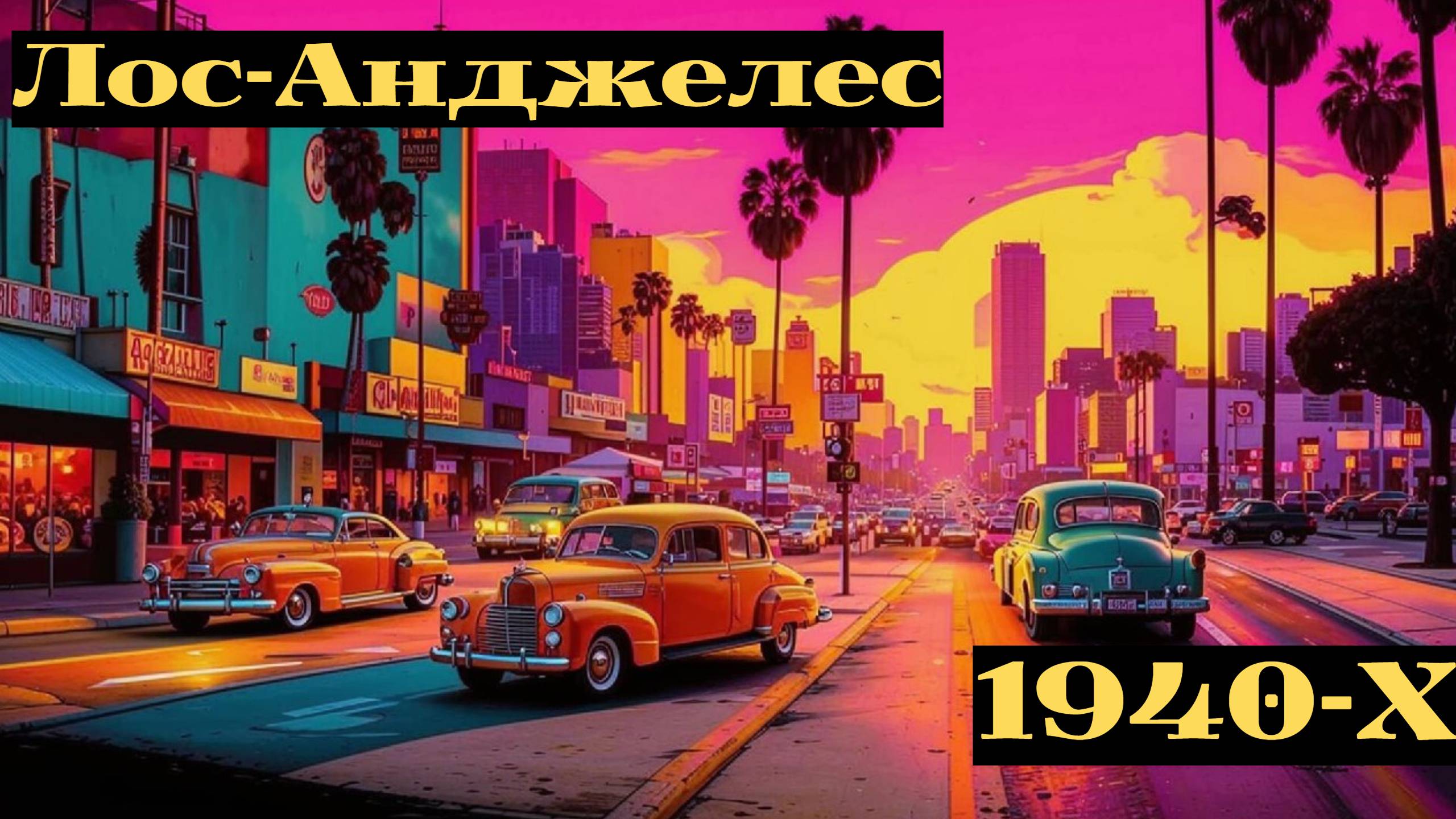 Лос-Анджелес 1940-х годов в цвете. (NASS)