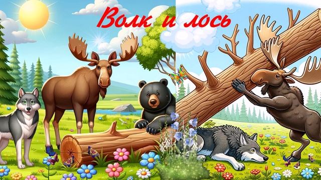 Волк и лось ВИДЕО СКАЗКА ДЛЯ ВСЕХ