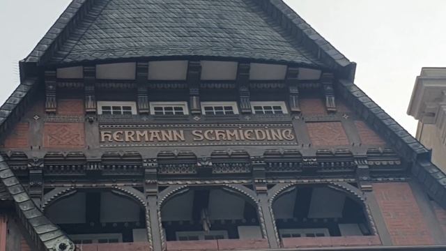 Германия,  город Минден на реке Везер. Милый фахверк.
