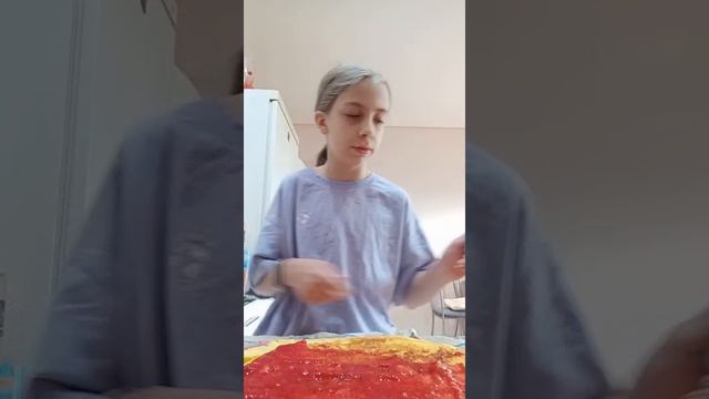 готовим рулет с вареньем. 3 часть