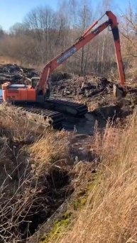 Очистка и углубление водоема силами плавающего экска?