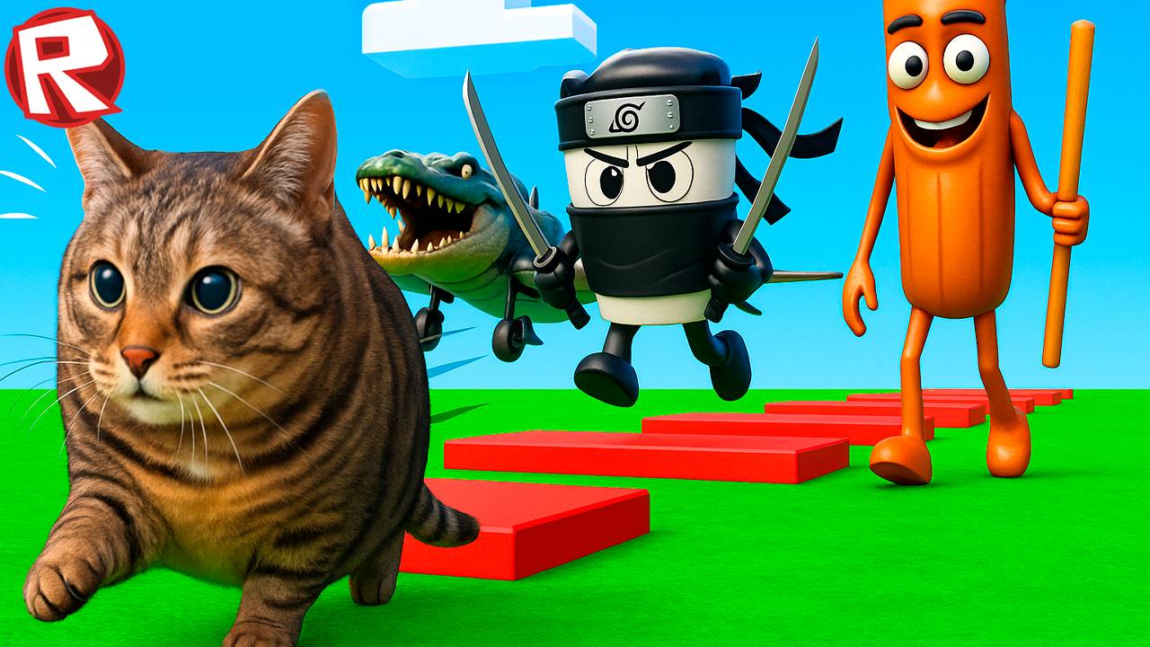 ПОБЕГ ОТ ПОПУЛЯРНЫХ МЕМОВ в ROBLOX (ИТАЛЬЯНСКИЕ МЕМЫ)