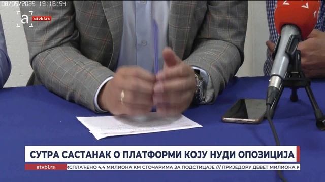 Сутра састанак о платформи коју нуди опозиција