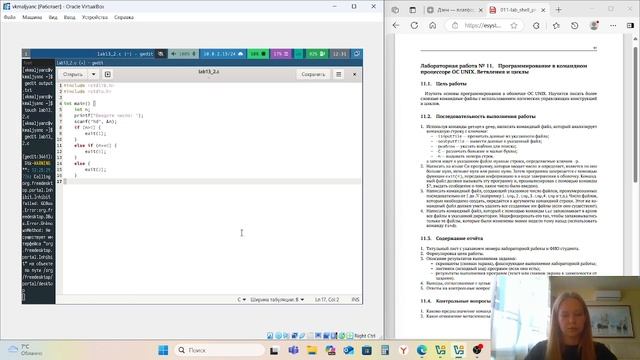 Операционные системы. Выполнение лабораторной работы № 13