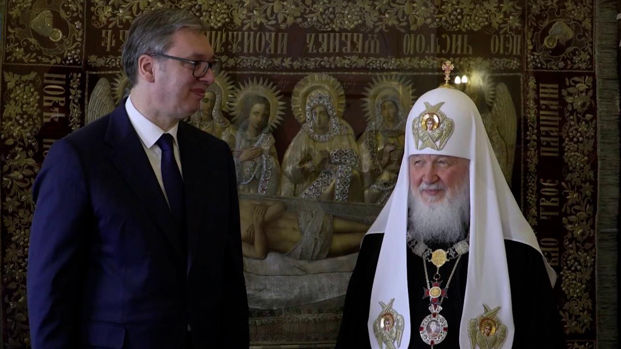 Вучич вручил Патриарху Кириллу Орден Республики Сербия I степени