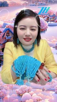 250507-11 Sleeping Beauty turquoise bead string, wear a fairy tale on your wrist