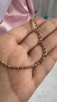 Цепочка XUPING, плетение Перлина шарики 45 см. x 3 мм.