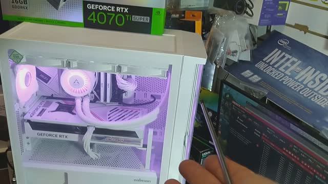 Белый компьютер Арины для работы и игр в корпусе Zalman Z10 DUO. i7-14700K+64Gb+RTX 4070Ti Super 16G