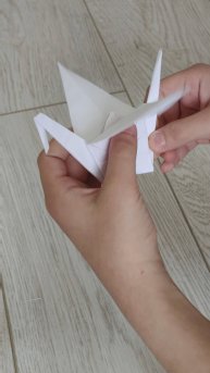 Как сделать журавлика из бумаги