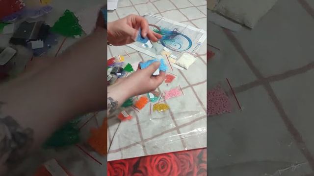 Распаковка картины разноцветная "Бесконечность"