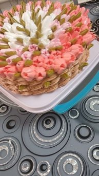 корзина тюльпанов