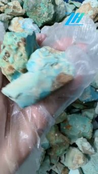 250507-8 Natural raw ore turquoise rough material, a gift of time precipitation