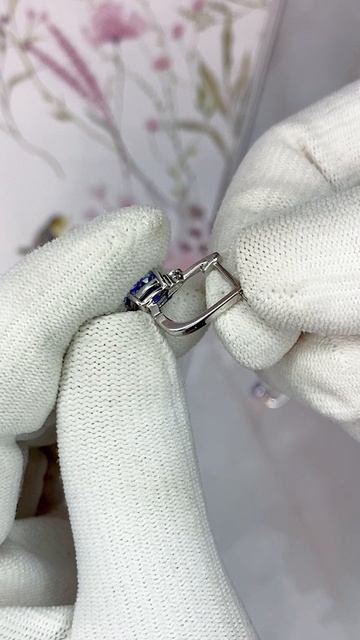 Серьги с танзанитом и бриллиантами арт: С9279