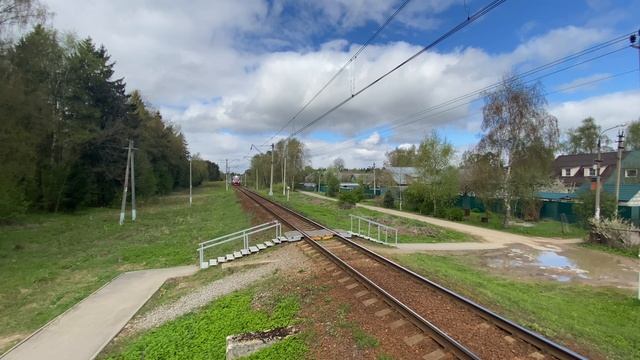 Электропоезд ЭП2Д-0160 пл.Хлюпино до ст.Икша. 08.05.2025.