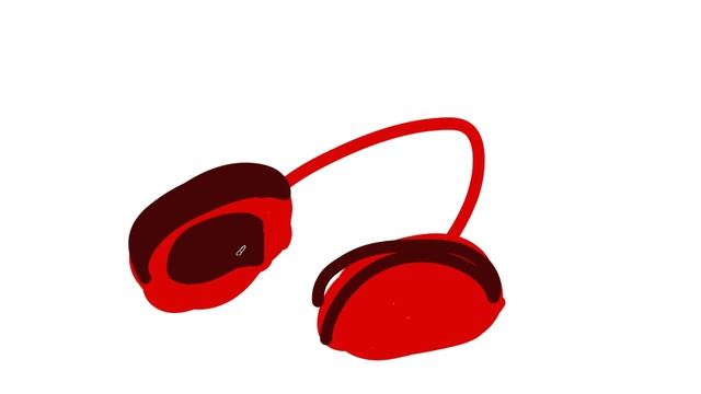 Рисуем красные наушники часть 38