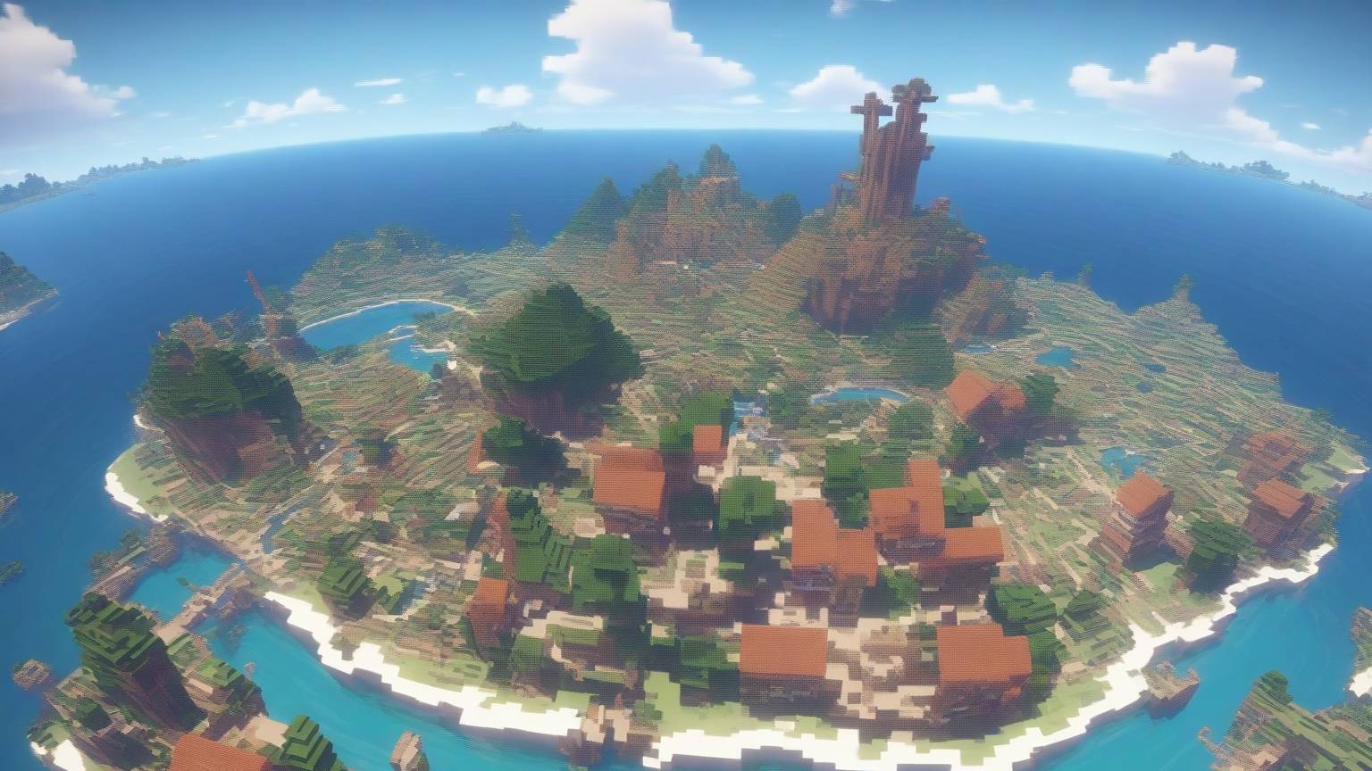 Береговые волны: прогулка по побережью в Minecraft 🚤🌅