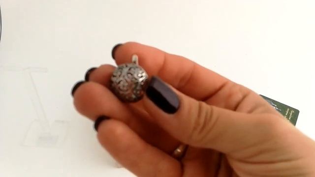 Серебряные серьги Незабудка