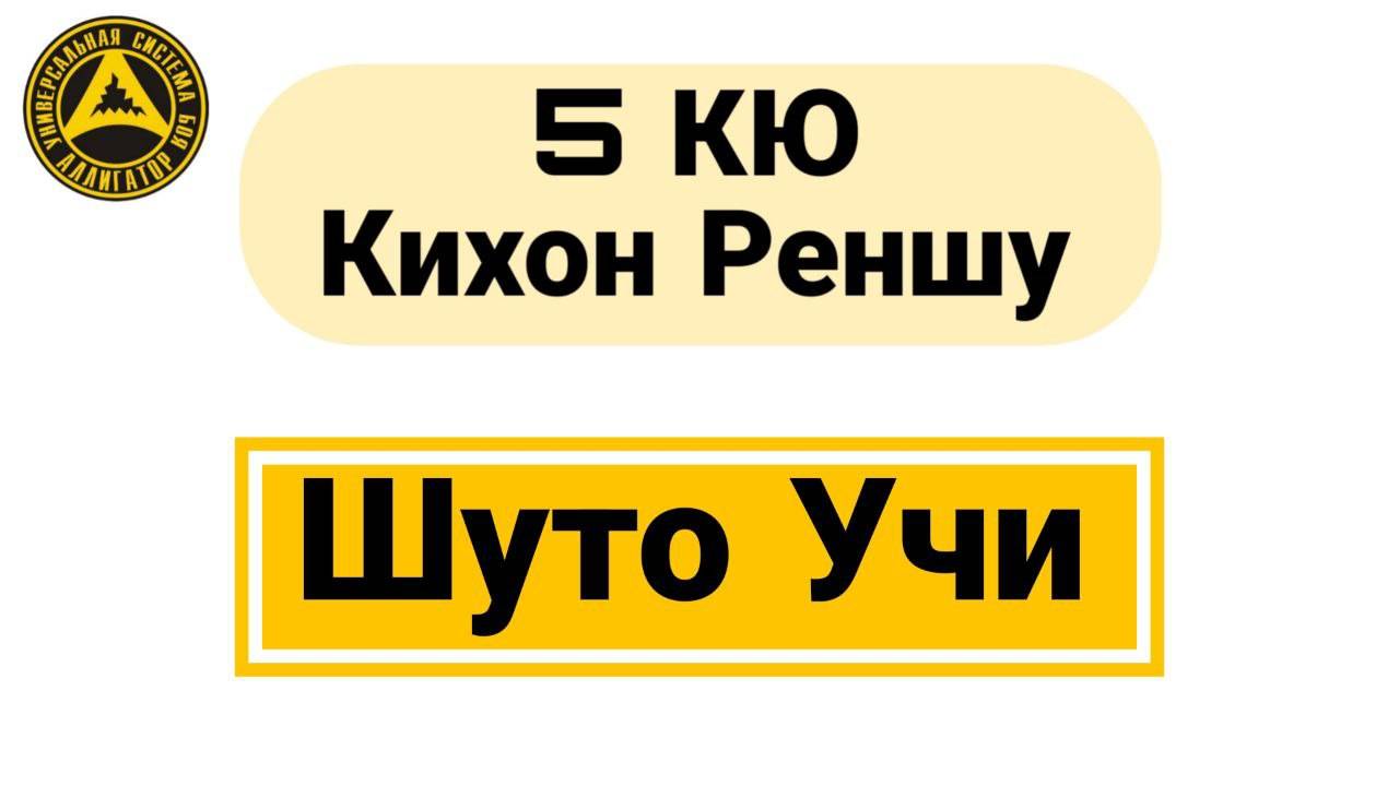 5 Кю Кихон Реншу: Шуто  Учи