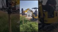 Работа сваекрута на мини-экскаваторе