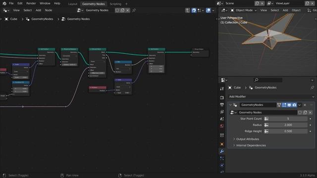 Procedurally model and animate 35(Процедурно моделировать и анимировать)Geometry Nodes