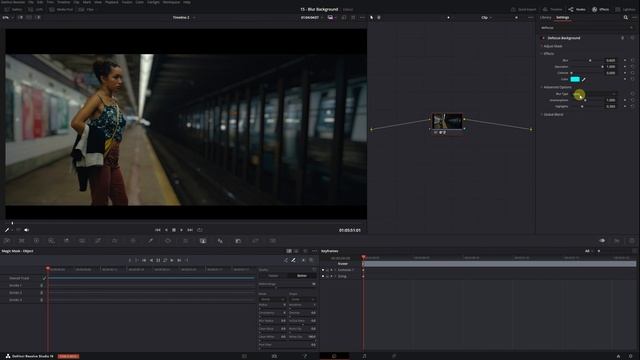 How to BLUR the BACKGROUND in Davinci Resolve 19 Studio   Defocus Background Tutorial