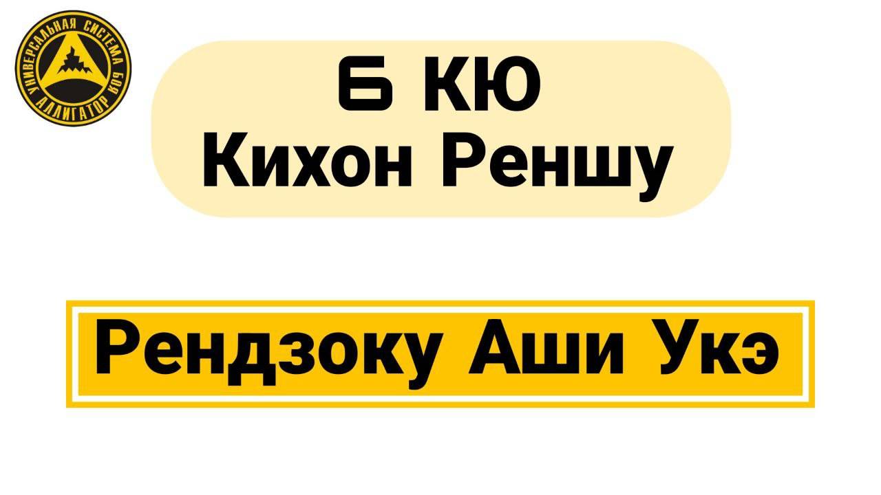 6 Кю Кихон Реншу: Рендзоку Аши Укэ