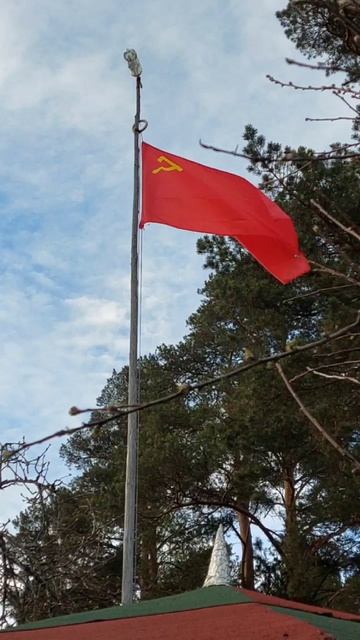 С днём победы! Поднял красный флаг