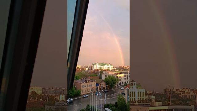 Двойная радуга в Астрахани 07 05 2025