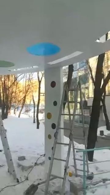 Монтаж навеса