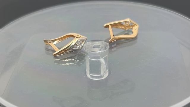 Серьги-золото 585 пробы Вес: 1,65 гр