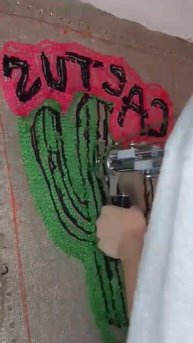 ковер "кактус" - делаем своими руками