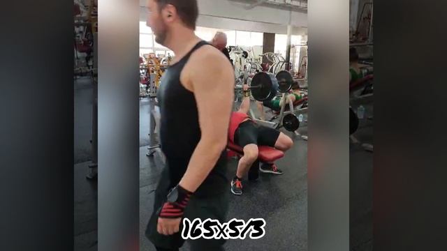 Жим лёжа. Мустафин Алексей. 165 кг.