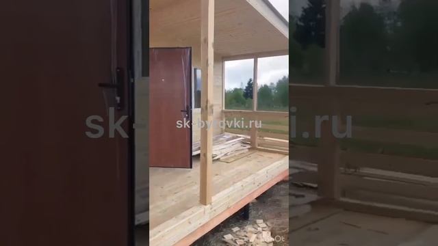 Обзор мини домик 8х6 с террасой бытовка с террасой #быт?
