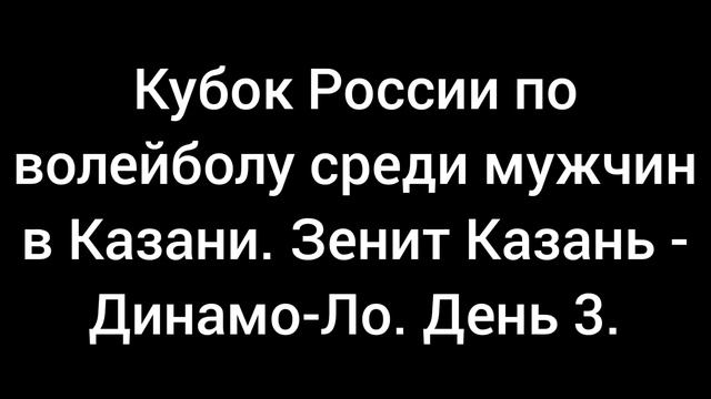 Кубок России по волейболу среди мужчин в Казани. Зенит Казань - Динамо-Ло. День 3.
