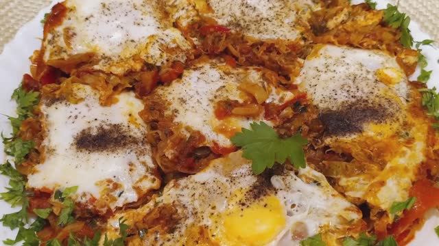 КАПУСТА и ЯИЦА🔥🔥 Вкусный Ужин На Сковороде🔥🔥