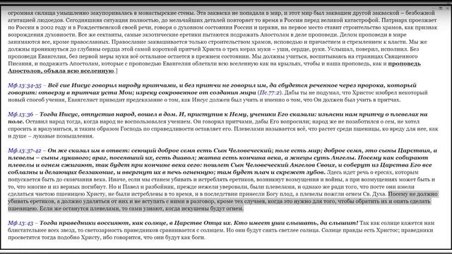 Мф.13:1-58."Учение при море притчами о Царствии Божием" (продолжение) Георгий Байдуков. 08.05.2025