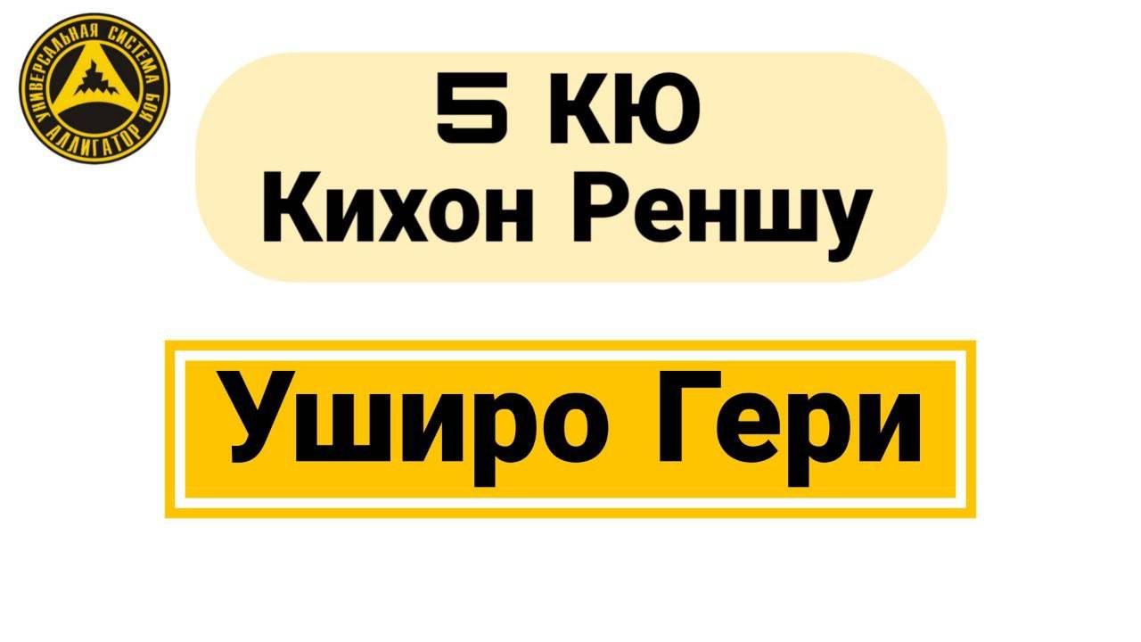 5 Кю Кихон Реншу: Уширо Гери