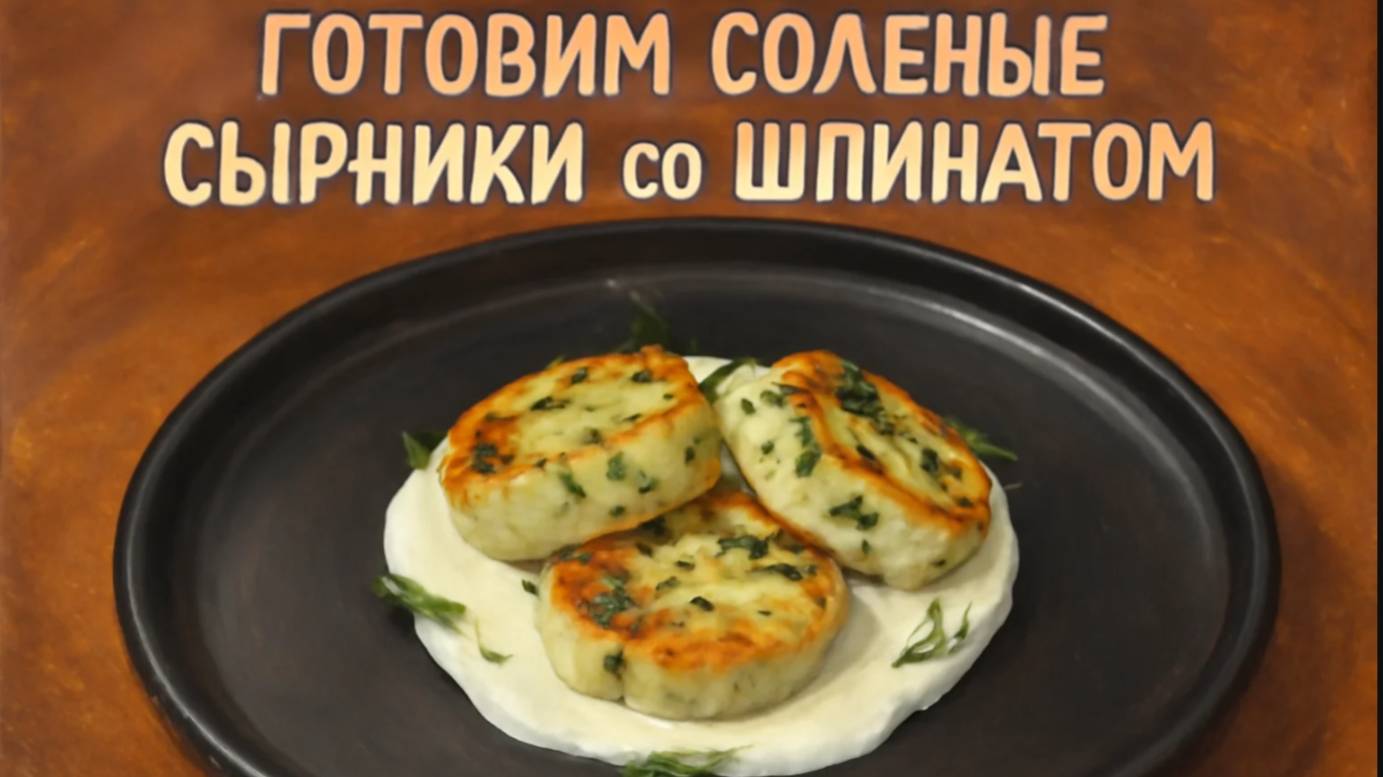 Рецепт соленых сырников со шпинатом от Алексея