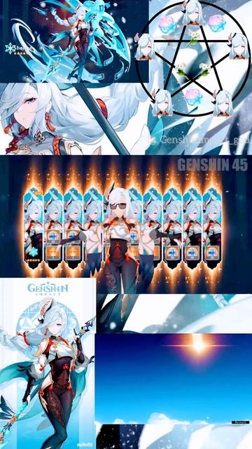 Шэнь Хэ танец на удачу / Shenhe lucky dance #shorts #genshinimpact