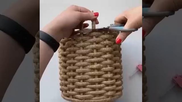 🧺 Делаем красивую декоративную корзинку своими руками